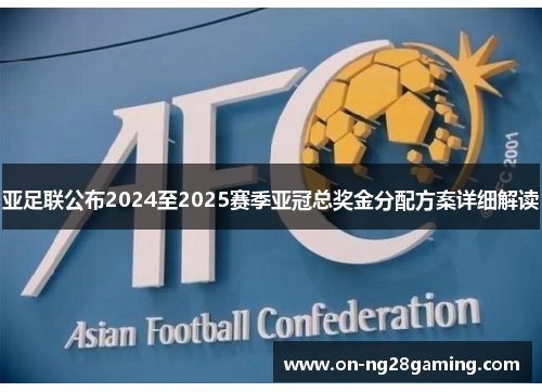 亚足联公布2024至2025赛季亚冠总奖金分配方案详细解读